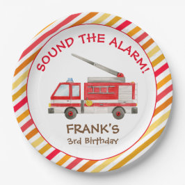 Motor für Feuerwehrfahrzeuge Geburtstagspartikelpl Pappteller