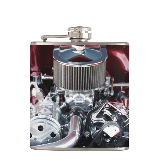 Motor für klassische Fahrzeuge Flachmann (Vorderseite)