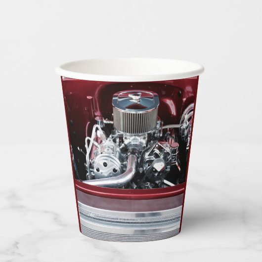 Motor für klassische Fahrzeuge Pappbecher (Vorderseite)