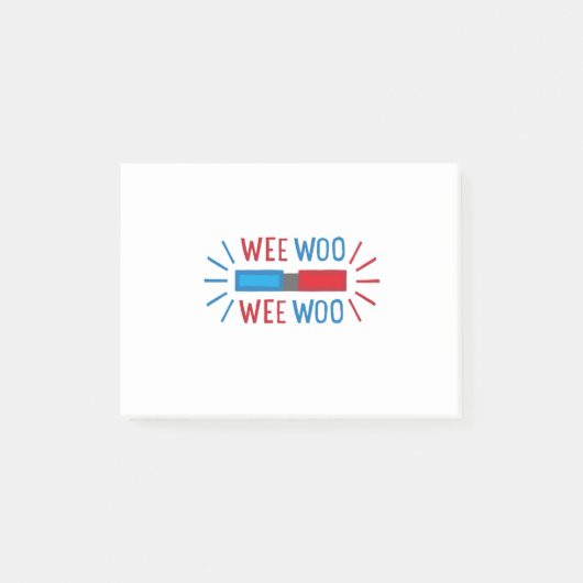 Motor für Polizeiwagen Post-it Klebezettel (Vorderseite)