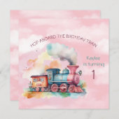 Motor Girl 1. Geburtstag Einladung (Vorne/Hinten)