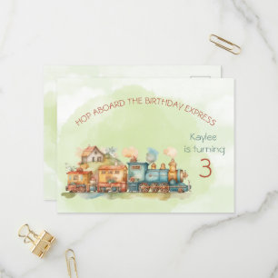 Motor Girl 3. Geburtstag Einladung Postkarte