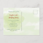 Motor Girl 3. Geburtstag Einladung Postkarte (Rückseite)