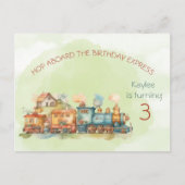 Motor Girl 3. Geburtstag Einladung Postkarte (Vorderseite)