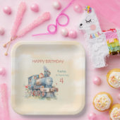 Motor Girl 4. Geburtstag Pappteller (Party)