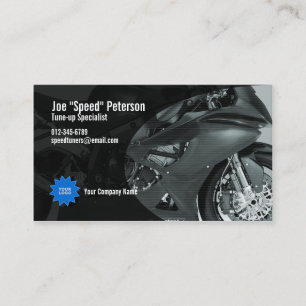 Motor Grau Motorrad 4 Service-Karte Visitenkarte