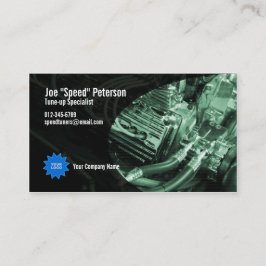 Motor Green Car Service Business Card Visitenkarte