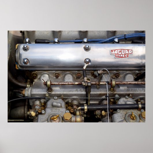 Motor Jaguar C Typ. Poster (Vorne)