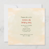 Motor Junge 4. Geburtstag Einladung (Rückseite)