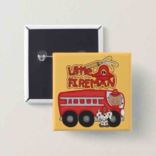 Motor-kleiner Feuerwehrmann-afrikanische Button (Vorne & Hinten)