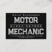 Motor Mechanic Business Card Visitenkarte (Vorderseite)