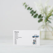 Motor Mechanic Business Card Visitenkarte (Stehend Vorderseite)