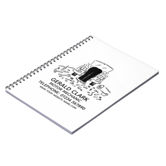 Motor Mechanic Notebook Notizblock (Linke Seite)
