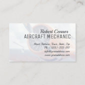 Motor Mechanisches Vintages Flugzeug Visitenkarte (Rückseite)