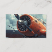 Motor Mechanisches Vintages Flugzeug Visitenkarte (Vorderseite)