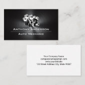 Motor | Metall gebürstet Visitenkarte (Vorne/Hinten)