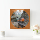 Motor mit Dieselmotor Quadratische Wanduhr (Zuhause)