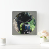 Motor mit Dieselmotor Quadratische Wanduhr (Zuhause)