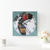 Motor mit Dieselmotor Quadratische Wanduhr (Zuhause)