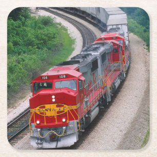 Motor mit Dieselmotor Rechteckiger Pappuntersetzer