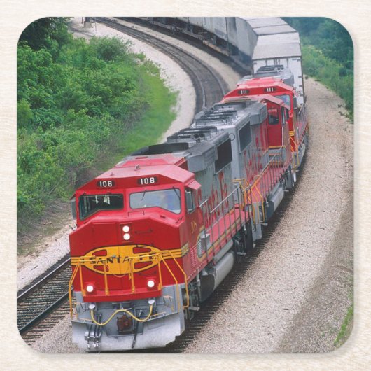 Motor mit Dieselmotor Rechteckiger Pappuntersetzer (Vorderseite)