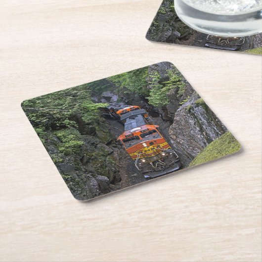 Motor mit Dieselmotor Rechteckiger Pappuntersetzer (angewinkelt)