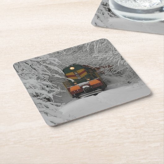 Motor mit Dieselmotor Rechteckiger Pappuntersetzer (angewinkelt)