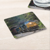 Motor mit Dieselmotor Rechteckiger Pappuntersetzer (angewinkelt)