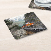 Motor mit Dieselmotor Rechteckiger Pappuntersetzer (angewinkelt)