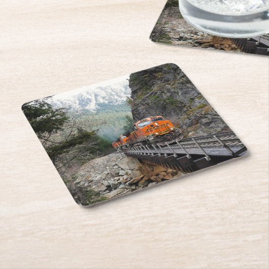 Motor mit Dieselmotor Rechteckiger Pappuntersetzer (angewinkelt)