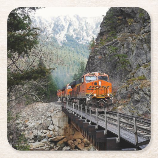 Motor mit Dieselmotor Rechteckiger Pappuntersetzer (Vorderseite)