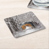 Motor mit Dieselmotor Rechteckiger Pappuntersetzer (angewinkelt)