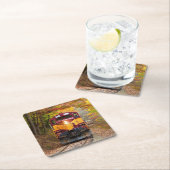 Motor mit Dieselmotor Rechteckiger Pappuntersetzer (Vor Ort)