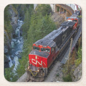 Motor mit Dieselmotor Rechteckiger Pappuntersetzer (Vorderseite)