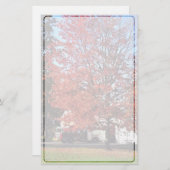 Motor mit Feuerwehr im Herbst Briefpapier (Vorne/Hinten)