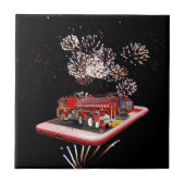 Motor mit Feuerwerkskörpern, Fliese (Vorderseite)