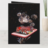 Motor mit Feuerwerkskörpern, Karte (Rückseite)