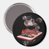 Motor mit Feuerwerkskörpern, Magnet (Vorderseite/Rückseite)