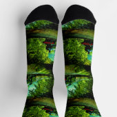 Motor mit grünem Dampfzug Alte Lokomotive Socken (Oben)