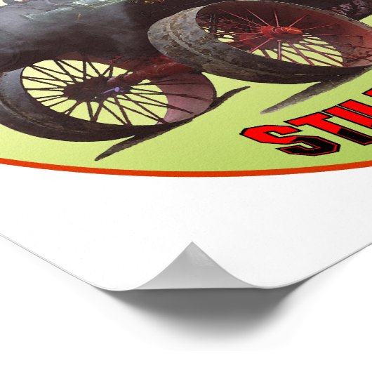 Motor mit noch zu dämpfender Traktion Poster (Ecke)