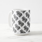 Motor mit Ölfarbe, Kaffeetasse (Vorderseite Links)