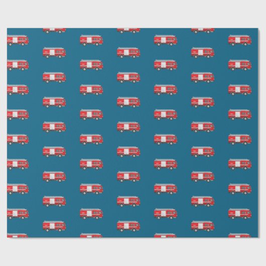 Motor mit rotem Feuer Geschenkpapier (Flach)