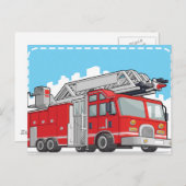 Motor mit rotem Feuer Postkarte (Vorne/Hinten)