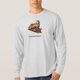 Motor mit Zügen oder Text anpassen T-Shirt