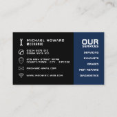 Motor-Motor, Auto-Mechanik und Reparaturen Visitenkarte (Rückseite)