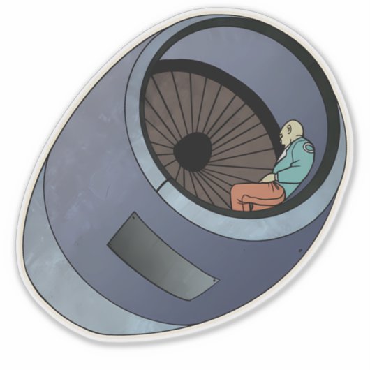 Motor-Nickerchen Aufkleber (Vorderseite)