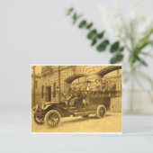 Motor Nr. 34 Vintage Feuerwehr Postkarte (Stehend Vorderseite)