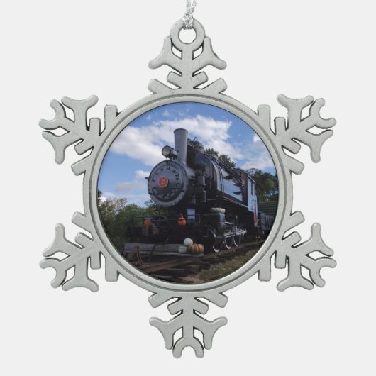 Motor Nummer 2 Schneeflocken Zinn-Ornament (Vorderseite)