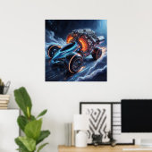 Motor Overkill - Fantastisches Autokonzept Poster (Heimbüro)