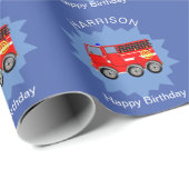 Motor Personalisierte Jungen Niedlich Personalisie Geschenkpapier (Rolleneckpunkt)